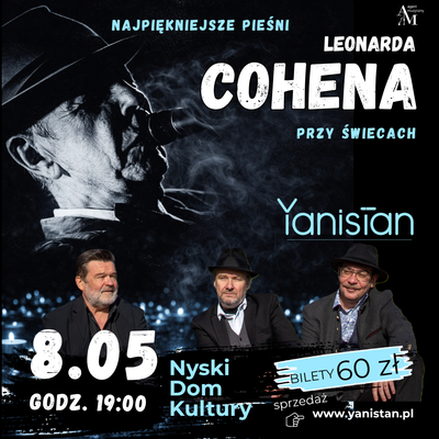 Plakat wydarzenia:  KONCERT PRZY ŚWIECACH - PIEŚNI LEONARDA COHENA 