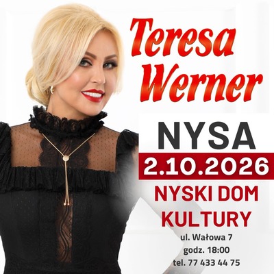Plakat wydarzenia:  Koncert Teresy Werner 