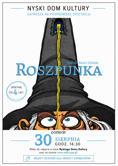 Plakat wydarzenia: ROSZPUNKA - spektakl dla dzieci 