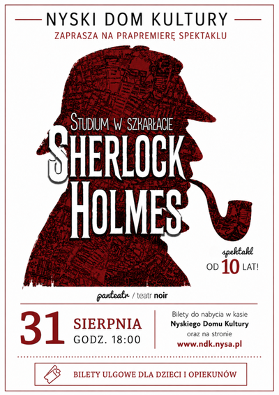Plakat wydarzenia: SHERLOCK HOLMES - spektakl dla dzieci 