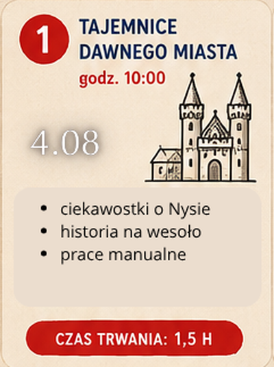 Plakat wydarzenia:  TAJEMNICE DAWNEGO MIASTA 