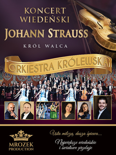 Event poster:  Koncert Wiedeński Johann Strauss Gala 