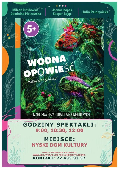 Event poster:  WODNA OPOWIEŚĆ 
